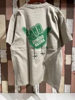 MUCHO ALOHA Tシャツ ベージュ XLサイズ MAT-011