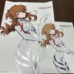 エヴァンゲリオン　アスカ・レイ ブロマイド 2枚セット