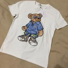 【未使用品】RUM SODA ベア プリント Tシャツ ホワイト Lサイズ