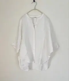 studio CLIP リネンレーヨンドルマンシャツ