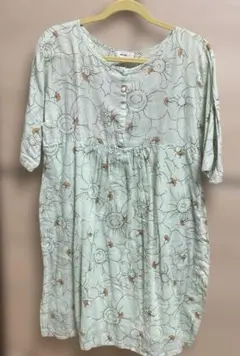 niko and... 花柄 七分袖ワンピース