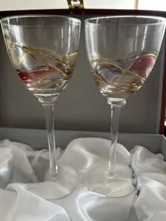 クリアガラス ワイングラス 2個セット