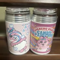 おぱんちゅうさぎオリジナルラベル缶　アクリルキーホルダー付き　2本セット