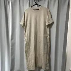UNIQLO ベージュ カットソーワンピース M