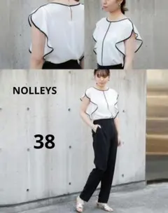 NOLLEY'S パイピングフリルブラウス 半袖 Mサイズのサムネイル