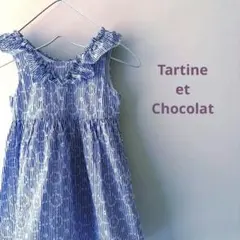 【美品】　タルティーヌエショコラ　ノースリーブワンピース　刺繍　レース　120のサムネイル