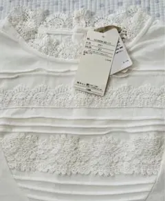 サマンサモスモス  スタンドネックレースカットソー　オフ　カットソー　新品