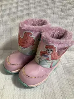 １７センチ　スノーブーツ ディズニープリンセス　アリエル　ピンク