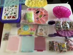 アクアビーズセット 収納ケース、図案付き