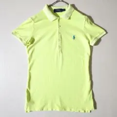 ポロラルフローレン　ポロシャツ　ポニー刺繍　ワンポイント　イエロー　近年タグ