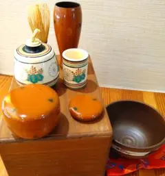 茶箱　茶道具セット 和風デザイン