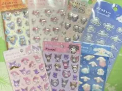 ぷくっとシール　サンリオ　7枚セット　キティ　シナモン　マイメロ　クロミ　プリン