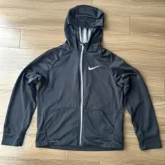 【子供用】NIKE DRI-FIT ジップアップパーカー ブラック Lサイズ