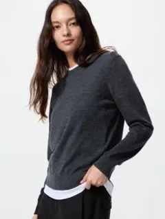 【新品未使用】UNIQLO メリノクルーネックセーター