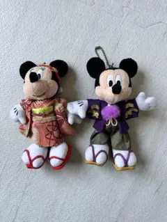ミッキー・ミニー ぬいぐるみバッジ
