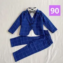 90cm 男の子フォーマル スーツ 入学式 卒業式 6点セット 新品【102】