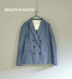 BEAUTY＆YOUTH 　インディゴ染め　ダブルジャケット　コットン