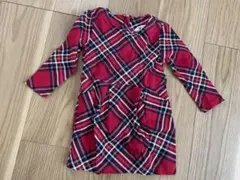 H&M 赤チェック柄 ワンピース 90,92cm