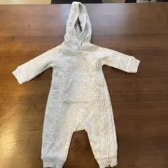 GAP フード付きロンパース グレー