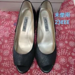 【未使用】リズコンフォート23EEE レース調 ブラック