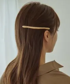 ヘアクリップ ゴールド マット メタル バレッタ ヘアアクセ