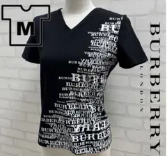 ★美品★ BURBERRY VネックTシャツ M 黒
