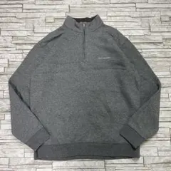 1*6様 Columbia ハーフジップスウェット 裏起毛 グレー ワンポイント
