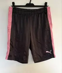 PUMA ジャージ ハーフパンツ ブラック ピンク Sのサムネイル