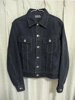 NEVADAデニムジャケット XL ブラック ステッチ 刺繍 タバコ 色 - メルカリ
