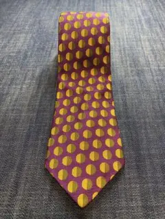 GARRICK ANDERSON パープルイエローシルクドットタイENGLAND