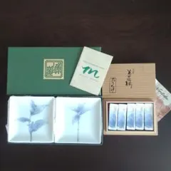 前畑陶器 庫山窯 角小皿揃 5枚セット　乃りたけ 箸置揃 5個セット