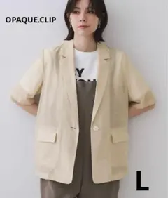 OPAQUE.CLIP シアーハーフスリーブテーラードジャケット 半袖