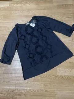 インゲボルグINGEBORG カットソーチュニック　フリル　小花モチーフ