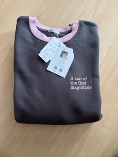 しまむら 田中里奈 裏起毛配色トレーナー ピンク Lサイズ