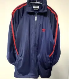 adidas 赤3本線ラインジャージ　ネイビーのサムネイル