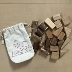無印 日本の木のおもちゃ ９種のこっぱのつみきのサムネイル