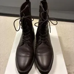 最終お値下げ☆卑弥呼☆牛革ディープブラウン２５センチ☆レースアップブーツ