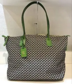 【美品】ROBERTA PIERI タタミ レザートートバッグ　グリーン