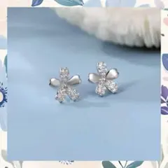 かわいい 桜モチーフ ピアス お花 ジルコニア キラキラ シンプル 小ぶり