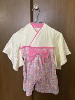 袴ロンパース　花柄　女の子　80㎝ ひな祭り