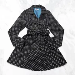 姫系♡ウィッシュコア　ドットリボントレンチコート　ダークコアy2k 00s 平成