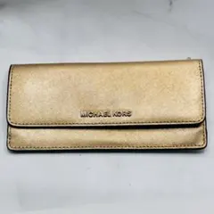 【美品】MICHAEL KORS 長財布 ゴールド