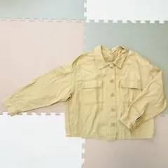 【極美品】ジャケット ブルゾン羽織 ベージュ 裏地なし Ｍ　ノーブランド 春物