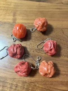 食品サンプル　キーホルダー　梅干し　6個