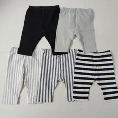 ユニクロ　ベビーレギンス　80　７分丈　５枚セットまとめ売り　子供服