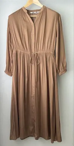 UNIQLO ユニクロ　Vネックロングシャツワンピース　Sサイズ