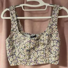 ZARA 花柄　ビスチェ