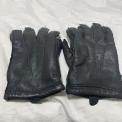 【美品】HUGO BOSS レザー手袋 こげ茶