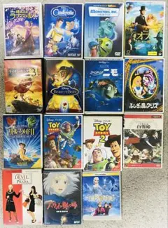 ディズニー&ジブリ等　DVD、Blu-ray 15枚セット売り
