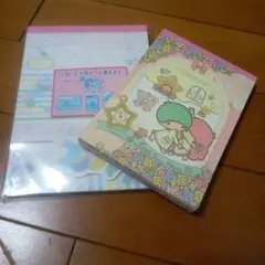 キラキラ リトルツインスターズ メモ帳 便箋 レターセット レア 平成レトロ